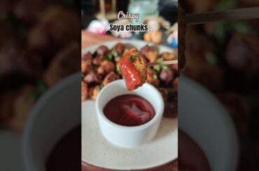 crispy soup chunks recipe | tandoori soya chunks recipe #food #recipes #soyachunks #snacks #shorts