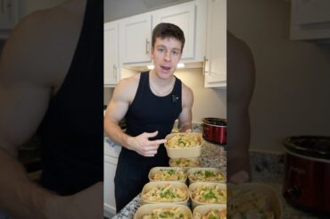 Thai Peanut Chicken Pasta High Protein Meal Prep Recipe #shorts