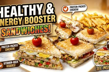 Healthy Energy Booster Chicken & Vegetable Sandwich | Easy High-Protein Recipe Mom's Comfort Food