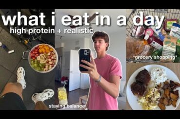 What I Eat in a Day LOCKED IN For Summer *High Protein Meals + Grocery Shopping*