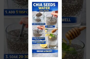 Chia Seeds Water Recipe for Weight Loss & Digestion | Easy Morning Drink #chiaseedsforweightloss