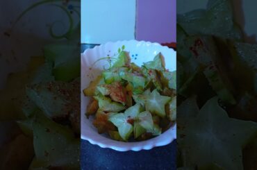Star Fruit spicy Mix || Kamranga chaat #shorts  #recipe # starfruit #like #subscribe #snacks #food