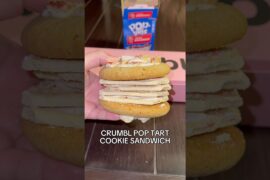 Crumbl Pop Tart Cookie Sandwich Hack! *HEALTHY*