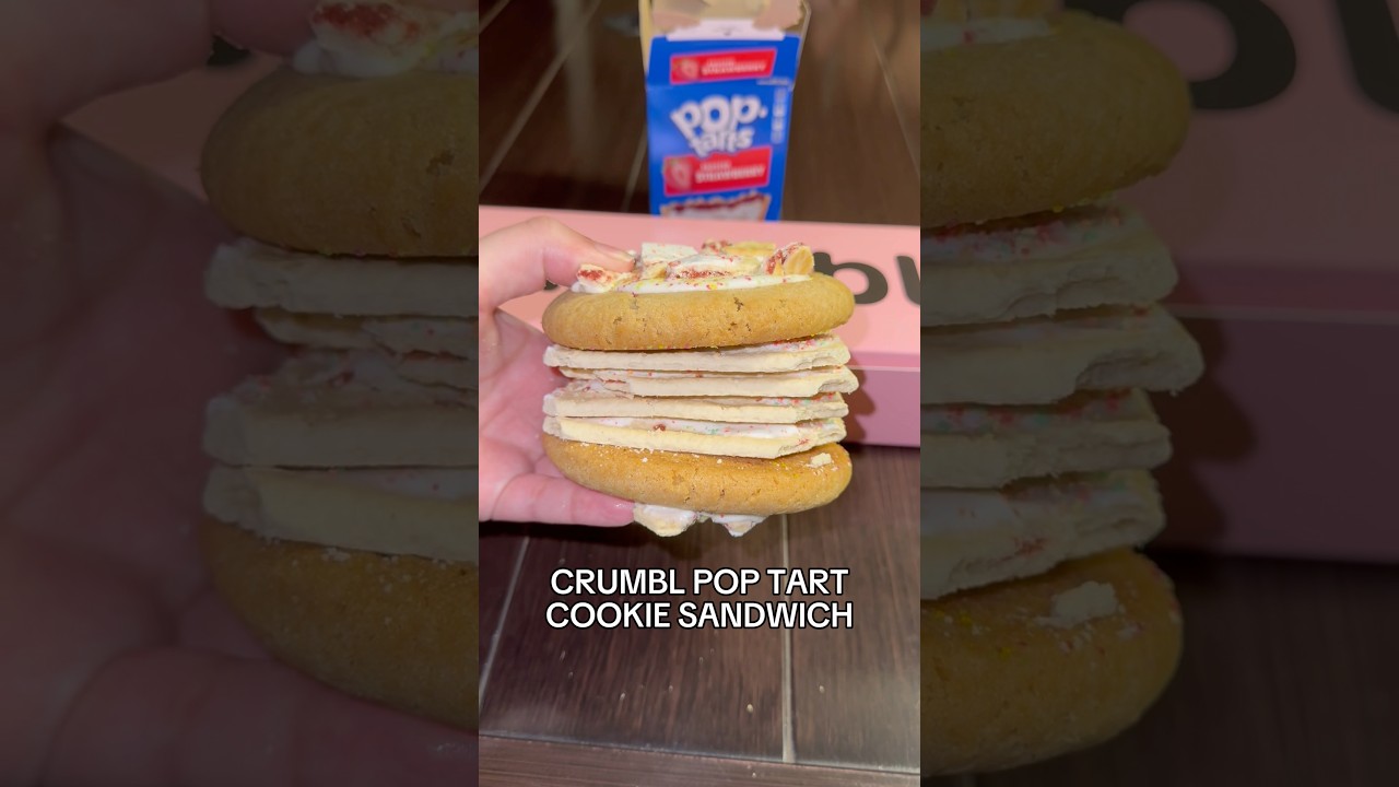 Crumbl Pop Tart Cookie Sandwich Hack! *HEALTHY* Crumbl Pop Tart Cookie Sandwich Hack! *HEALTHY*
