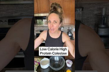 High Protein Low Calorie Coleslaw #coleslaw #lowcalories #highproteinrecipes #healthyrecipe