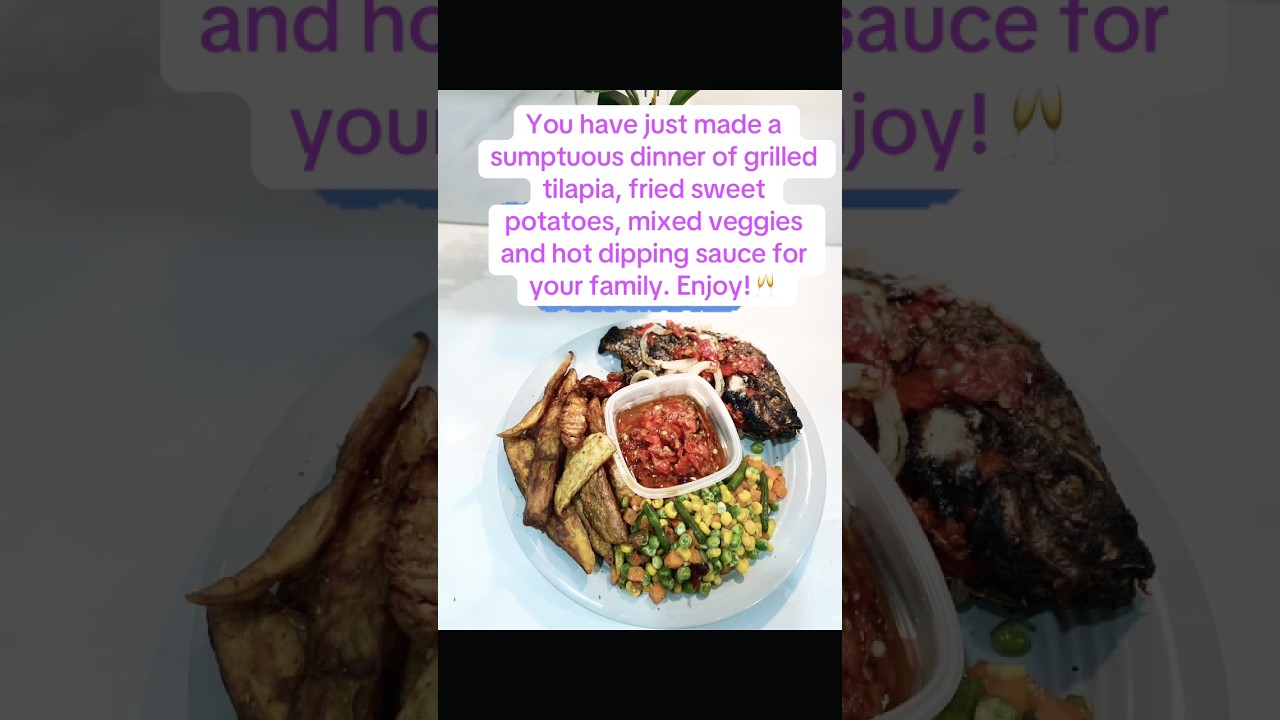 Healthy Dinner Idea Grilled Tilapia with Sweet Potatoes and Steamed Veggies Healthy Dinner Idea Grilled Tilapia with Sweet Potatoes and Steamed Veggies