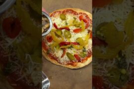 Crispy Tortilla Pizza in Minutes! Easy Low-Calorie Homemade Pizza #Shorts