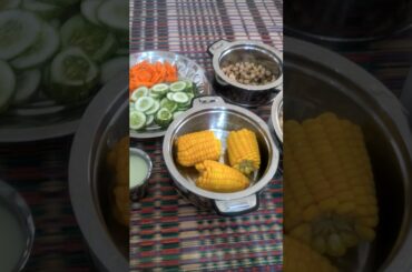Spl lunch...! #pulao#babycorn#foodies #healthy #carrot#cucumber#cereal #@ushaboominathan