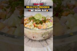 Day 1/7 Healthy Brunch | No Oil No Gas High Protein Chana Salad | Easy Healthy Recipe
