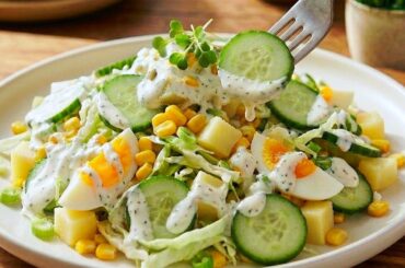 Healthy Cucumber Salad Recipe | Easy Fresh Cucumber Vegetable Salad.