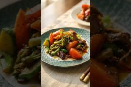 Broccoli and Meat Salad #asmr #youtubeshorts #monetization #broccoli