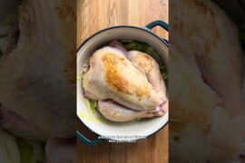 One Pot Roast Chicken with Greens & Lemon | Easy Healthy Dinner Recipe