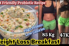Best Weight Loss Breakfast High Protein Overnight Oats | Gut Healthy Probiotic Overnight Oats Recipe