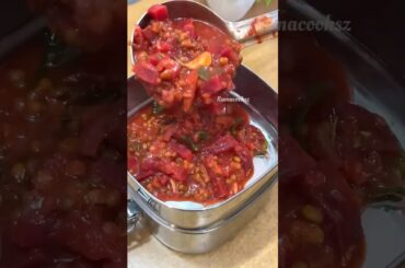 Lunch Recipe: Rice n Beetroot kulambu | chicken fry| fruit #shortsfeed #lunchideas #lunchbox