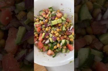 Chickpeas high protein salad