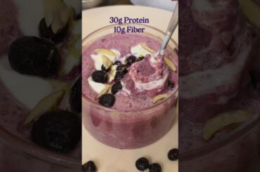 cheesecake style- Blueberry overnight oats #highproteinrecipe