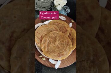 Ugadi special Coconut poli #food #shorts #trending #healthy sweet #coconut poli #viral food