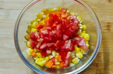 5 Minute Sweet Corn Salad | Simple, Healthy & Delicious