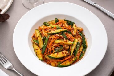 Homemade Cucumber Salad with Fresh Dill and Carrots