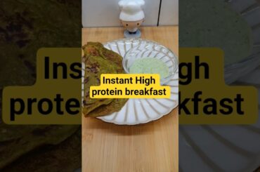Palak Chilla Recipe | Healthy High Protein Breakfast #shorts #breakfast #food#palakrecipe #ytshorts