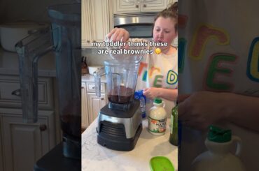 Black bean brownies! #healthydessert #toddlerrecipe #toddlersnacks