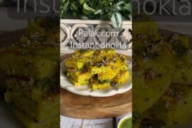 Spinach Corn Palak Dhokla soft & healthy Perfect for breakfast,tiffin &evening snacks #dhoklarecipe