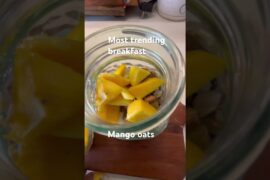 Mango oats healthy recipes, healthy breakfast ideas, oatmeal, overnight oats, healthy breakfast, ove