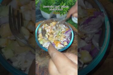 Protein and Fiber RichSalad #Healthy Breakfast Recipe #shortsfeed #food #cooking #yt