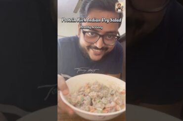 High Protein Paneer Soya Tikka Salad Bowl | Healthy Indian Recipe #viral #trending  #foodshorts