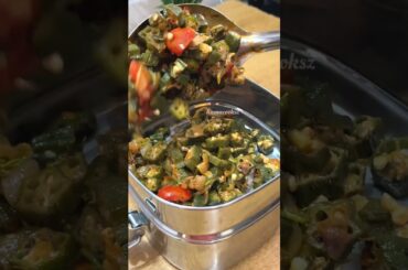 Lunch Recipe: Tomato bath n vendakkai poriyal chicken fry n fruit#shortsfeed #lunchideas #lunchbox