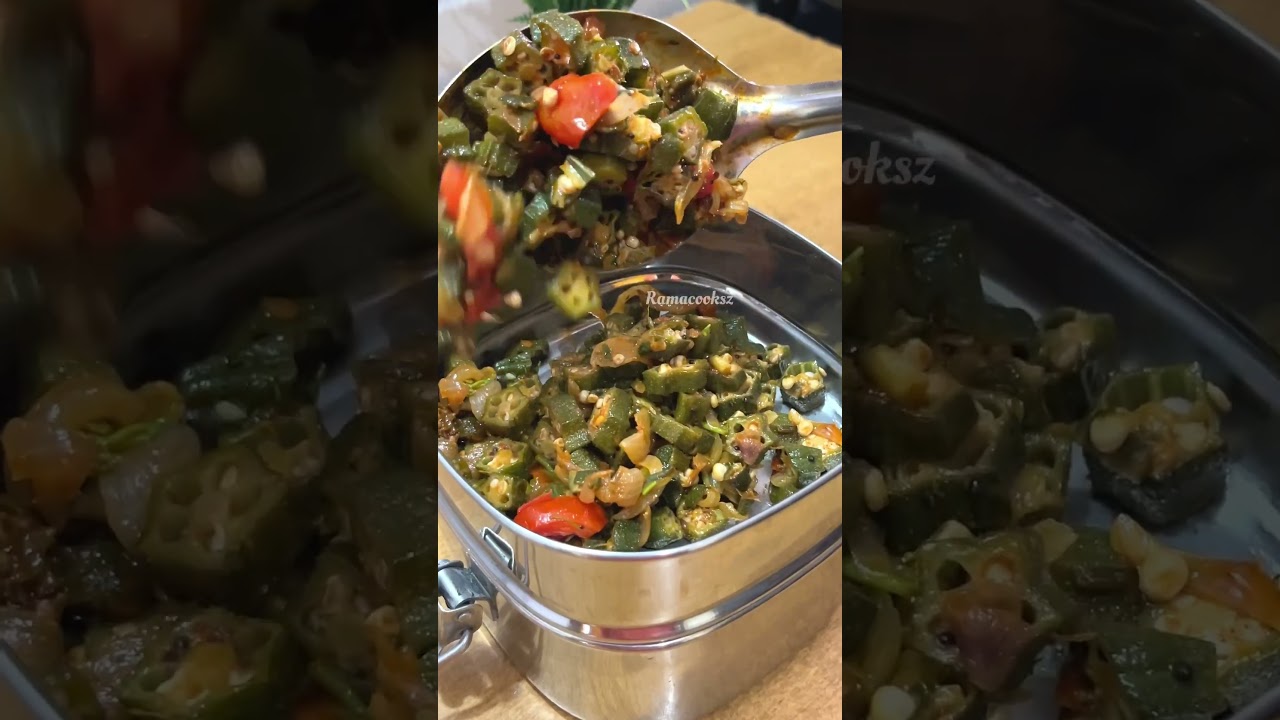 Lunch Recipe: Tomato bath n vendakkai poriyal chicken fry n fruit#shortsfeed #lunchideas #lunchbox Lunch Recipe: Tomato bath n vendakkai poriyal chicken fry n fruit#shortsfeed #lunchideas #lunchbox