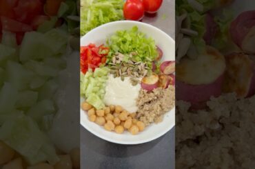 "PROTEIN RICH WEIGHT LOSS SALAD BOWL | CREAMY HEALTHY SALAD | NO MAYONNAISE RECIPE"