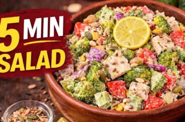 5 Minute Healthy Broccoli Salad | Easy Weight Loss Salad