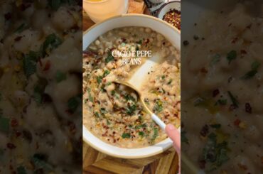 Cacio e Pepe beans #easyhealthyrecipes #vegetarianrecipies