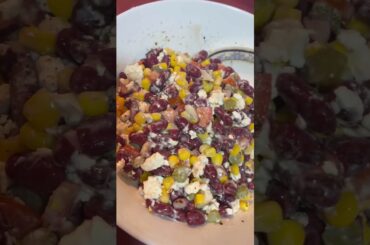 Feta cheese salade with kidney beans and chickpeas # Sound #fetacheese #healthysalad #healthyeats