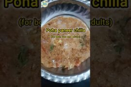 Healthy Poha Paneer Chilla | High Protein Breakfast for Kids & Adults #shortsfeed #recipes #viral