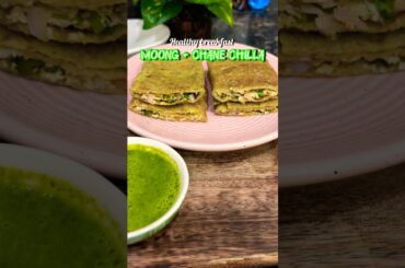 Moong Dal & Chana Chilla, High Protein Healthy Breakfast #food #youtubeshorts #trendingrecipes #fyp