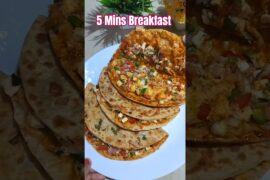 5 Mins Healthy Breakfast #rotitacos #homecooksangeeta #schooltiffinbox #healthybreakfast #pizza