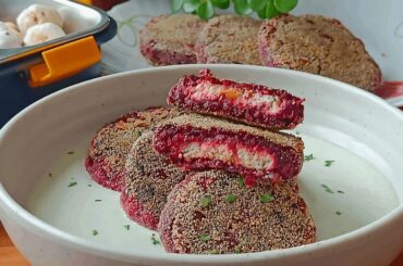 Healthy Paneer Stuffed Beetroot Cutlet with Mint Dip | Kids Lunchbox Recipe | Healthy Snack Recipe