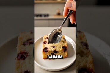 Healthy Banana Blueberry Oat Cake #health #recipe