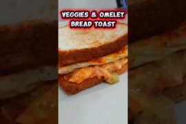 Veggies &Omelet Bread Toast || #withouttoaster#delicious#tasty#mouthwatering#homemade#healthy#snack