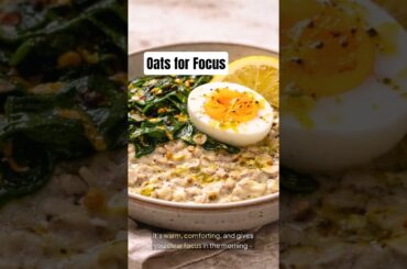 Savory Oatmeal That Actually Energizes! #mediterraneandiet #breakfast #healthy