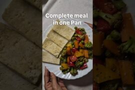 One Pan Tofu & Veggies | Easy Healthy Dinner (LPG Saving Meal)#healthycooking#loweffortmeals
