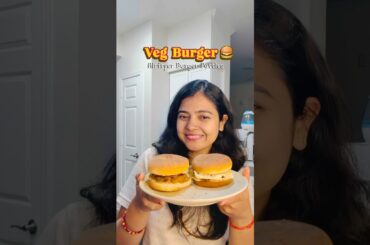 Protein-Packed Veg Burger | Crispy Air Fryer Rajma & Potato Patties | No Deep Fry & Healthy