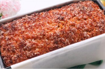 My New Obsession! The BEST & EASIEST cake that melts in your mouth in 5 minutes! Banana Coconut Cake