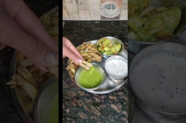 Navratri Vrat Special Thali | French Fries Recipe in Airfryer #frenchfries #navratri #food #shorts