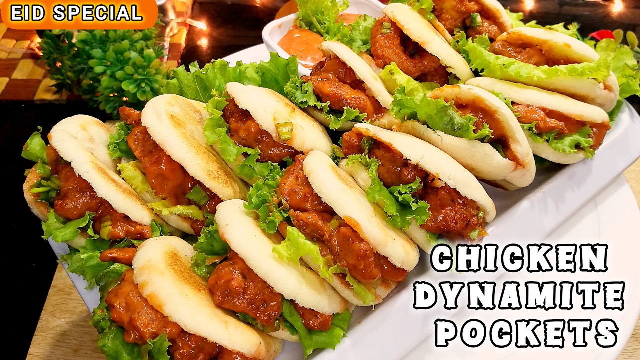 Eid Special Chicken Dynamite Pockets | Homemade Pocket Bread Recipe Eid Special Chicken Dynamite Pockets | Homemade Pocket Bread Recipe