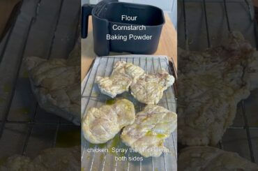 Super quick Korean gochujang fried chicken chicken in the air fryer #shorts #cooking #chicken