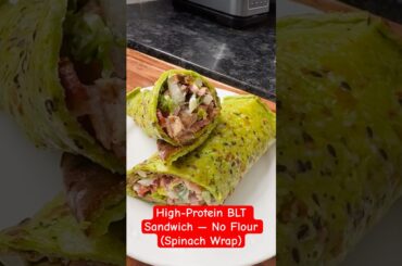 High protein.No flour.This BLT sandwich hits different #highprotein #bltsandwich #healthywrap