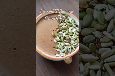 No Sugar Chocolate Banana Oats Bowl | Healthy Breakfast Recipe | Chia & Mix Seeds Bowl #ytshorts